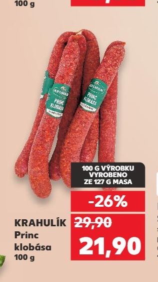 KRAHULÍK Princ klobása 100 g