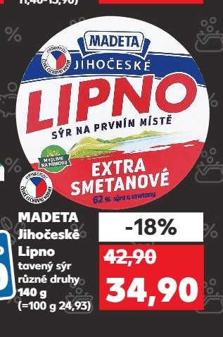 MADETA Jihočeské Lipno tavený sýr