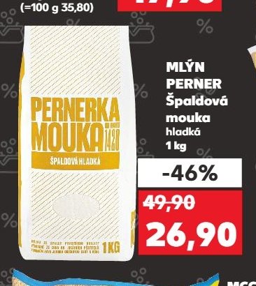 MLÝN PERNER Špaldová mouka hladká 1 kg
