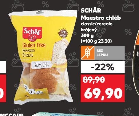 SCHÄR Maestro chléb classic/cereale krájený 300 g