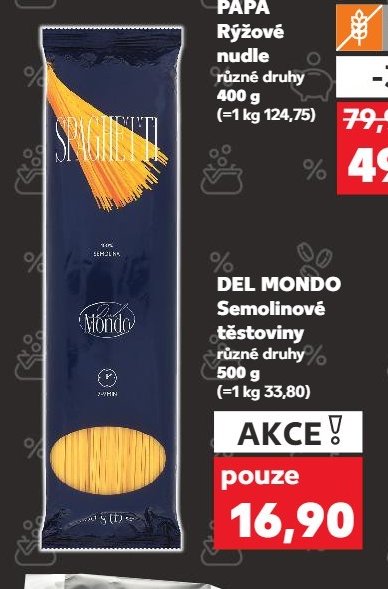 DEL MONDO Semolinové těstoviny různé druhy 500 g
