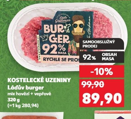 Kostelecké uzeniny Ládův burger
