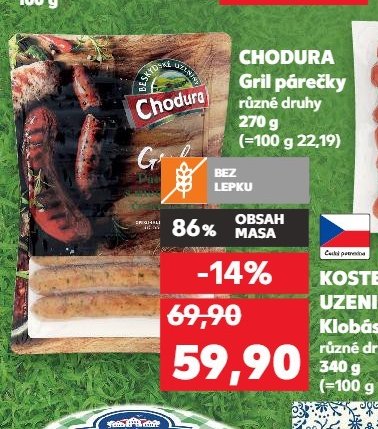 Chodura Gril párečky různé druhy