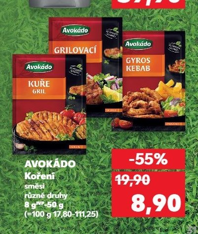 AVOKÁDO Koření směsi