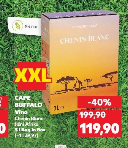 Cape Buffalo víno Chenin Blanc 3 l Bag in Box