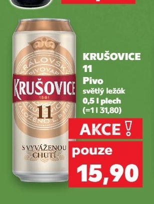 Krušovice 11 pivo světlý ležák 0,5 l