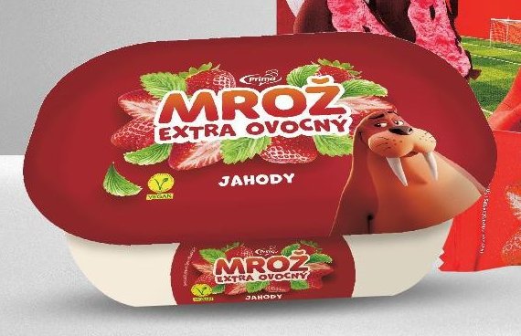 Mrož extra ovocný jahody (vanička)