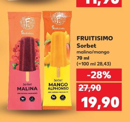 FRUITISIMO Sorbet malina/mango 70 ml