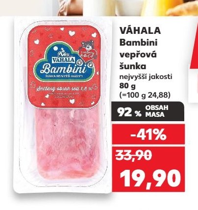 VÁHALA Bambini vepřová šunka 80 g
