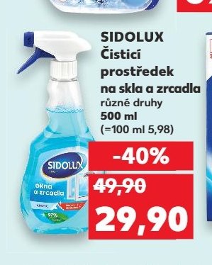 Sidolux Čisticí prostředek na skla a zrcadla