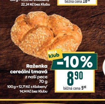 Raženka cereální tmavá z naší pece 70 g