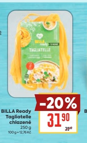 BILLA Ready Tagliatelle chlazené