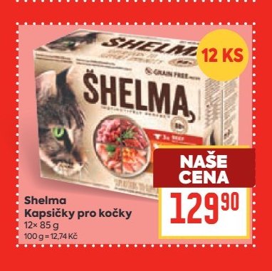 Shelma Kapsičky pro kočky 12x 85 g
