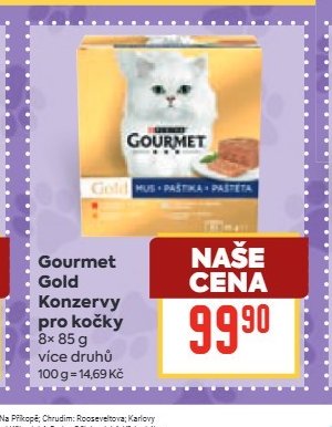Gourmet Gold Konzervy pro kočky 8x 85 g