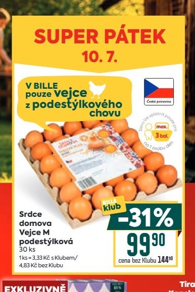 Srdce domova Vejce M podestýlková