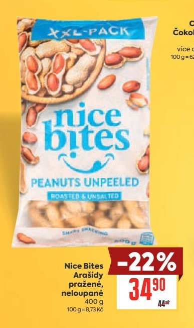 Nice Bites Arašídy pražené, neloupané
