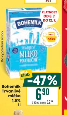 Bohemilk Trvanlivé mléko