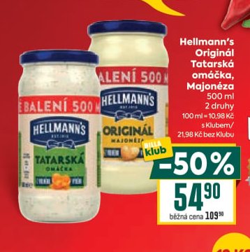 Hellmann's Originál Tatarská omáčka, Majonéza