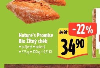 Nature's Promise Bio Žitný chléb