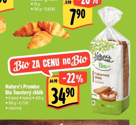 Nature's Promise Bio Toustový chléb