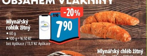 Mlynářský rohlík žitný