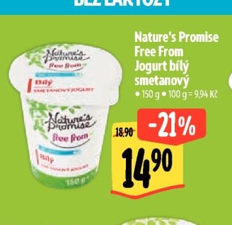 Nature's Promise Free From Jogurt bílý smetanový