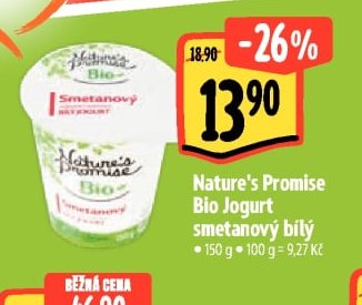 Nature's Promise Bio Jogurt smetanový bílý