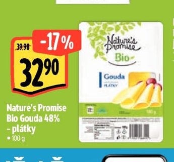 Nature's Promise Bio Gouda 48% plátky
