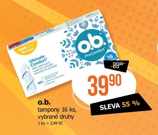 o.b. tampony 16 ks