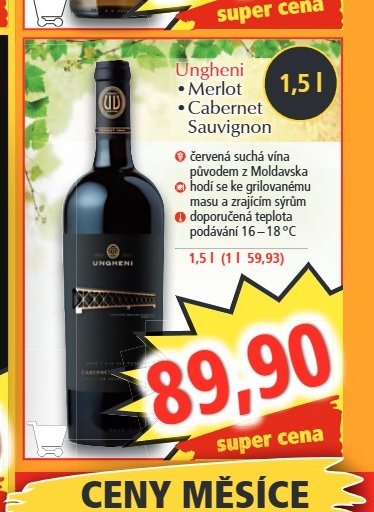 Ungheni Cabernet Sauvignon 1,5 l