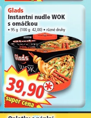 Glads Instantní nudle WOK s omáčkou