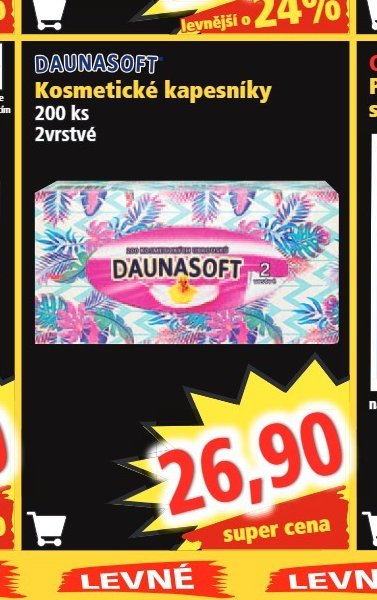 DAUNASOFT Kosmetické kapesníky 200 ks