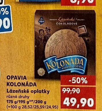 OPAVIA KOLONÁDA Lázeňské oplatky