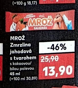 MROŽ Zmrzlina jahodová s tvarohem