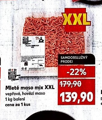 Mleté maso mix XXL