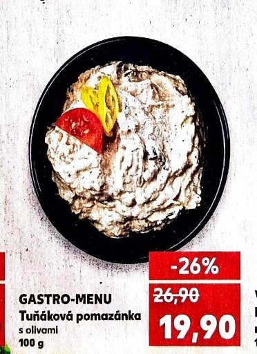GASTRO-MENU Tuňáková pomazánka s olivami