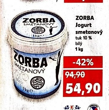 ZORBA Jogurt smetanový