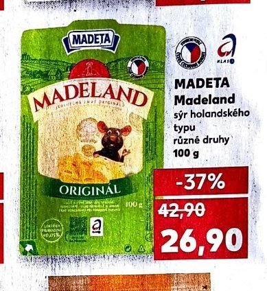 MADETA Madeland sýr holandského typu různé druhy 100 g