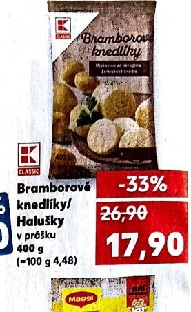Bramborové knedlíky/Halušky v prášku 400 g