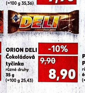 ORION DELI Čokoládová tyčinka