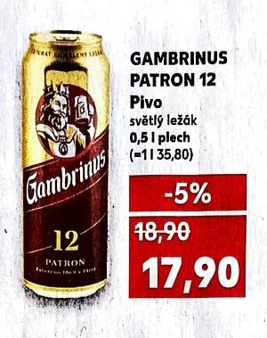 Gambrinus Patron 12 Pivo