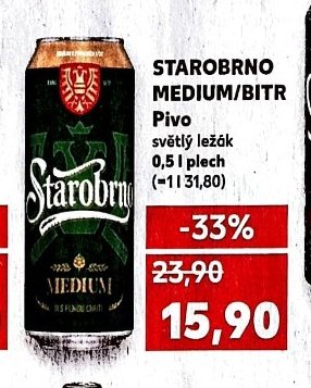Starobrno Medium/Bitr Pivo