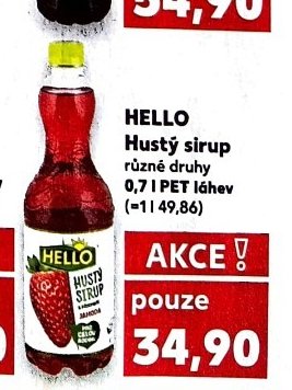 Hello hustý sirup