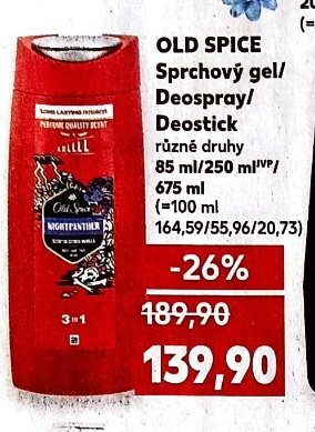 OLD SPICE Sprchový gel/ Deospray/ Deostick různé druhy
