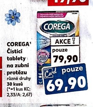 COREGA Čistící tablety na zubní protézu různé druhy