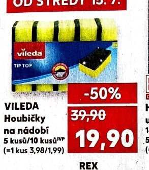 Vileda Houbičky na nádobí 5 kusů/10 kusů