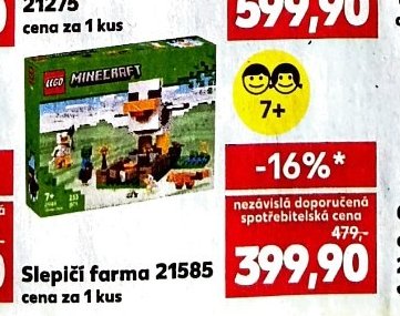 LEGO Minecraft Slepičí farma 21585