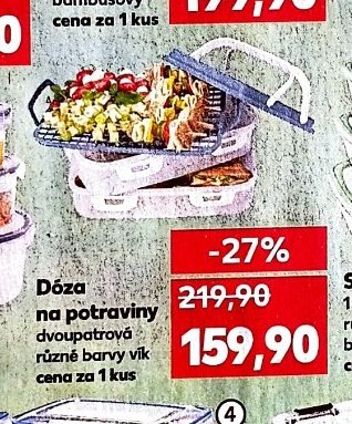 Dóza na potraviny dvoupatrová