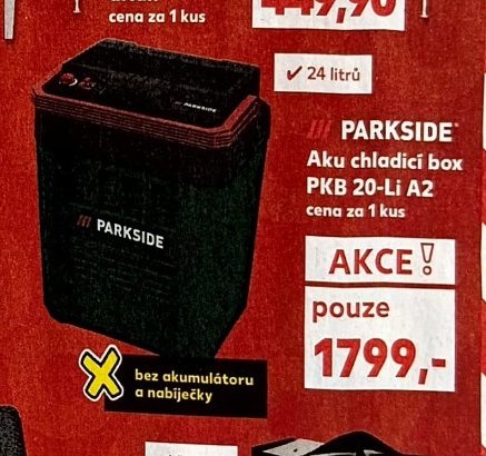 PARKSIDE Aku chladicí box PKB 20-Li A2