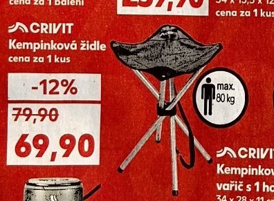 CRIVIT Kempinková židle